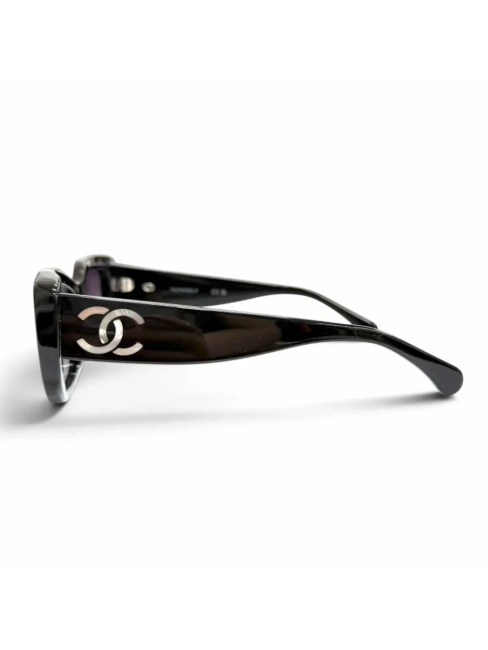 Chanel 26C Butterfly Shape Sunglasses Shell CC Logo Model Black Eyewear